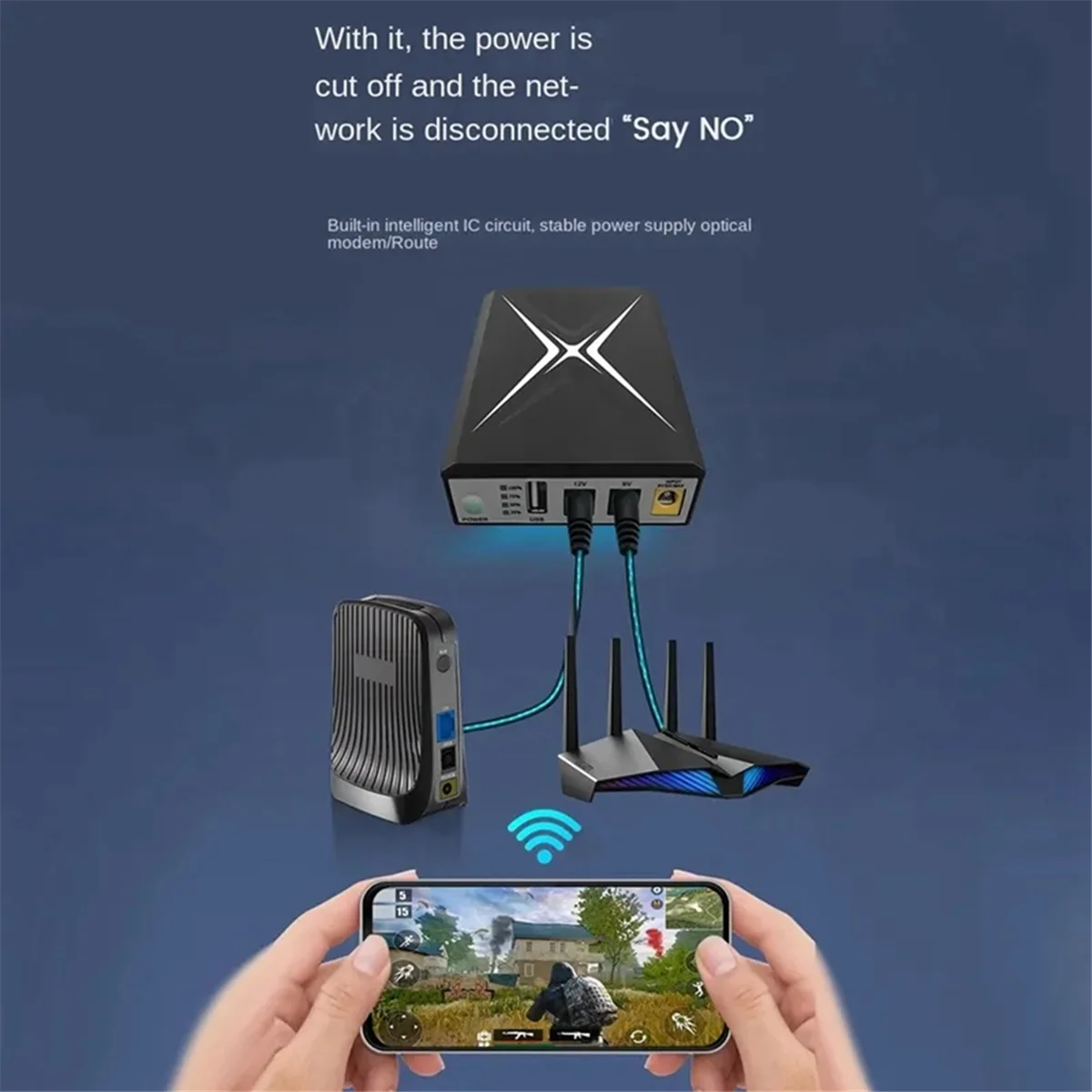 RISE 10400 мАч DC UPS маршрутизатор бесперебойного питания 9 В 12 В 18 Вт резервная батарея мини-ИБП USB Wi-Fi маршрутизатор для источника питания видеонаблюдения