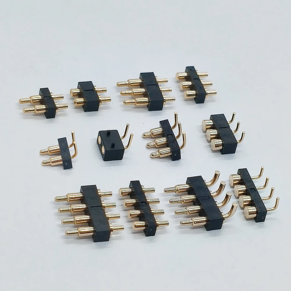 5 Stück gebogener Feder-Pogopin-Stecker Testsonde Antenne Federkontaktstift Leitfähiger Lade-Pogo-Pin für Leiterplatten – Detail 1