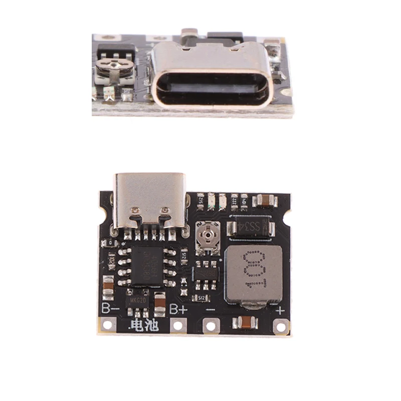 USB Type-C 2A Lithium Battery Fast Charge Module Lithium Li-ion 18650 3.7V 4.2V Battery Charger Board DC-DC Step Up Boost Module