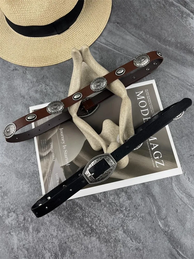 여성용 빈티지 버클 PU 가죽 코르셋 여성용 허리띠 코트 웨이스트밴드 드레스 장식 좁은 벨트 J1697