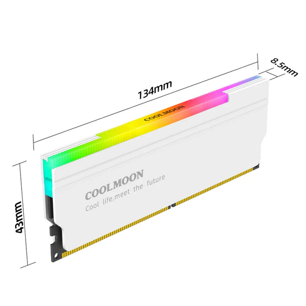 

5V-3PIN ARGB RAM Радиатор Aura Sync DDR4 DDR3 Радиатор памяти с термосиликоновой прокладкой для настольного компьютера ПК Память
