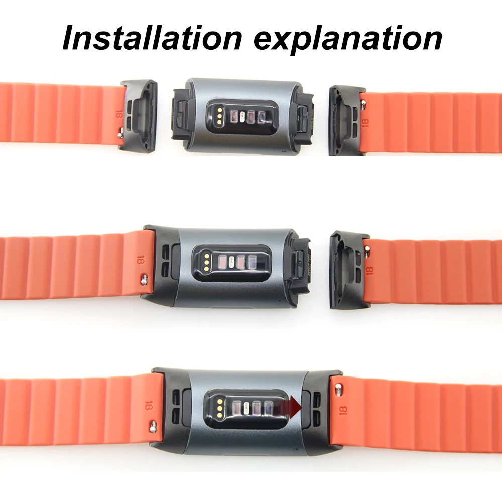 Cinturino magnetico a sgancio rapido per Fitbit Charge 5 4 3 Bracciale leggero in silicone Sport Smart Watch Accessori Cinturino Uomo Donna