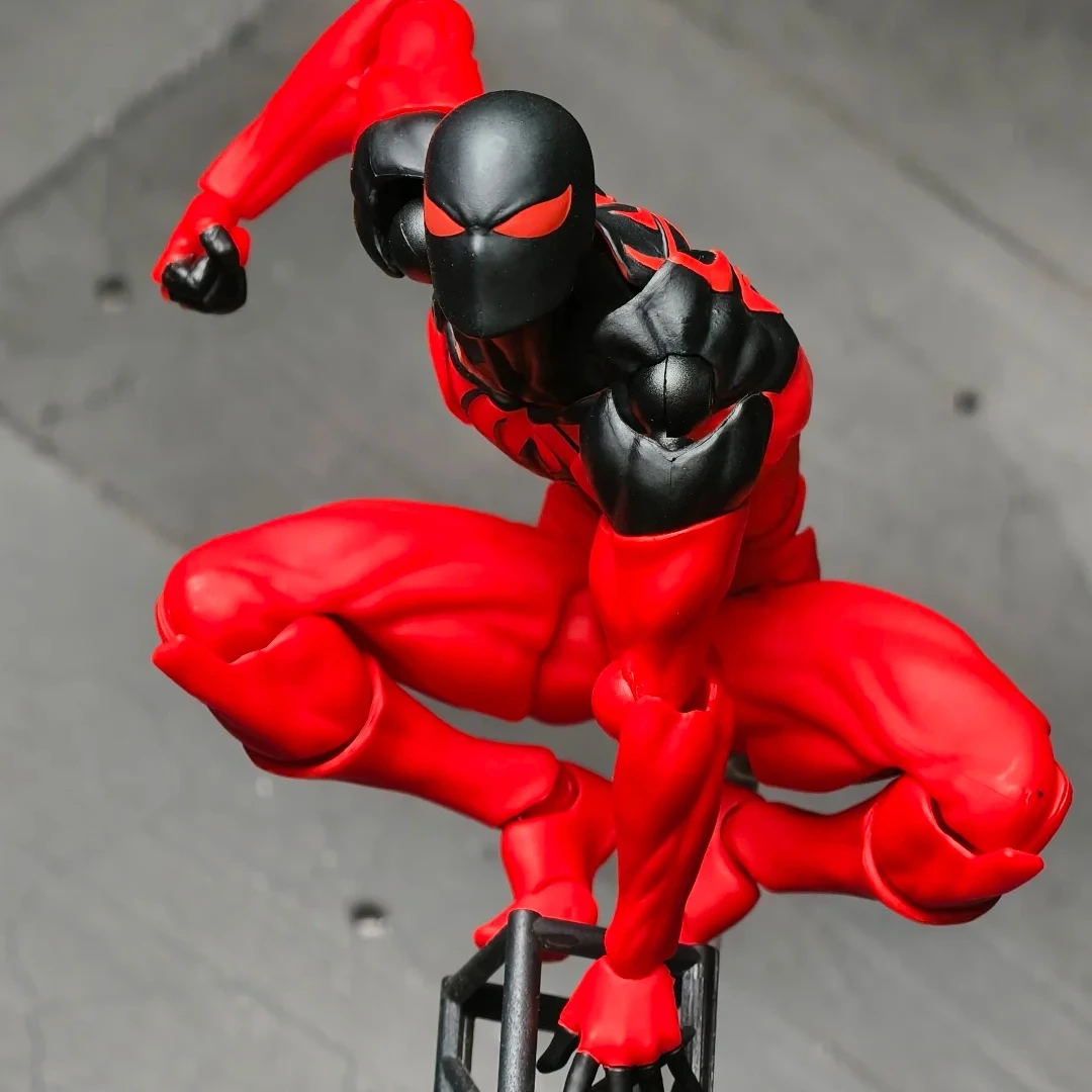 ホットな新作おもちゃ スパイダーマン 赤と黒のスーツ シンビオート ケイン アクションフィギュア アニメおもちゃ コレクター向け限定ギフト