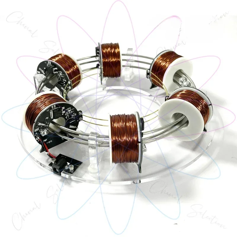 High-tech Desktop Ornament, Electromagnetic Coil Accelerator 6-coil High-end Version