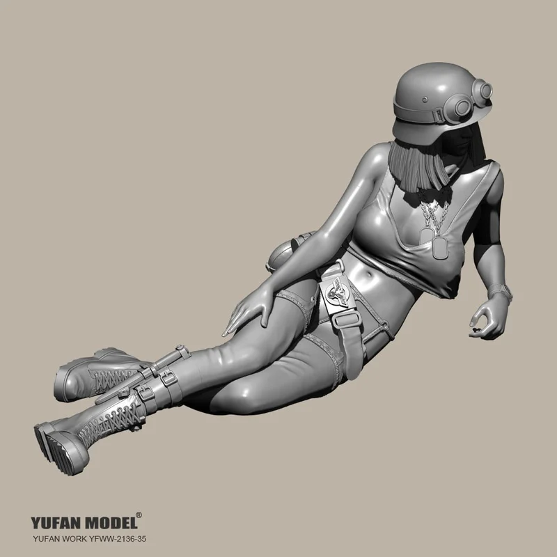 Figurine modèle en résine pour fille Gk, Micro Miniature, modèle blanc imprimé en 3d, jouet, Kit non assemblé et non peint, 1/35