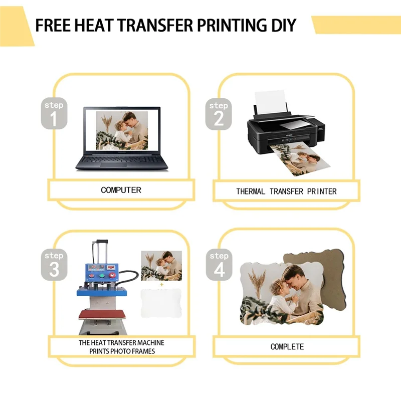 10Pack Sublimation Photo Frames Blank With Stand Heat Transfer MDF Wooden Sublimation Photo Frames For DIY Craft,6X8inch-ABXK