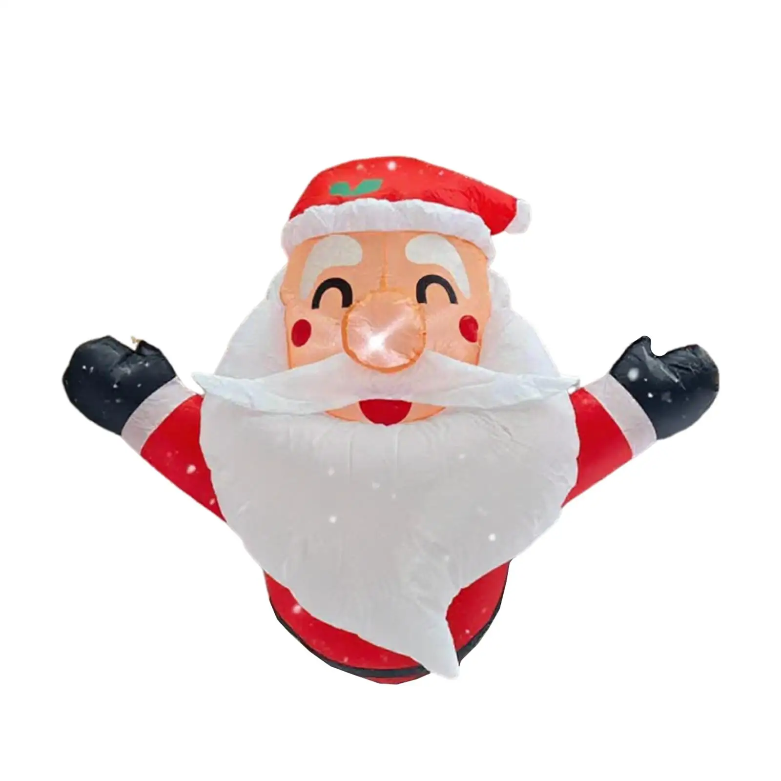 سانتا المطاطية لعيد الميلاد، دعامة مضاءة، لطيفة، زينة تفجير عيد الميلاد، ديكور عيد الميلاد للمداخل والحفلات الاحتفالية