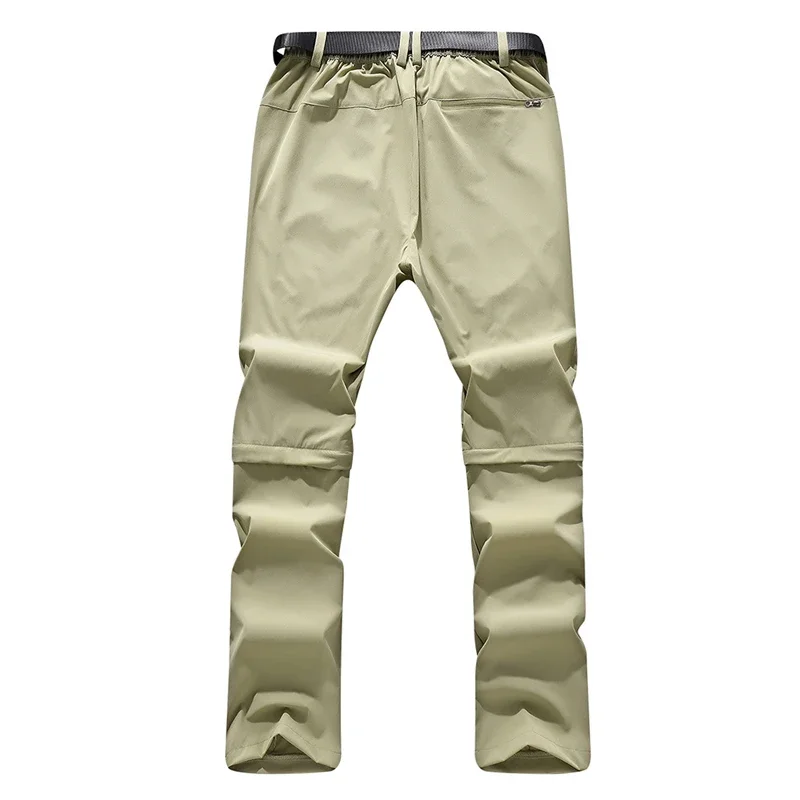 Men's Pants Hiking Camping Outdoor Detachable Into Shorts Lightweight Quick Dry Nylon Tactical Cargo Trekking Trousers