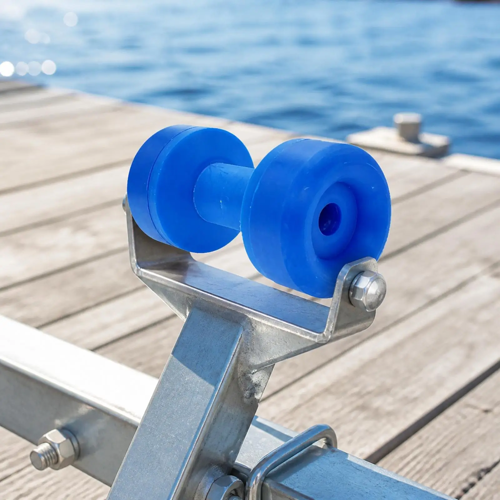 Marine Grade Boat Trailer Roller Blue PVC Bow Support for Yachts Inflatables Pwcs Smooth Rolling Design Trailer Hardware