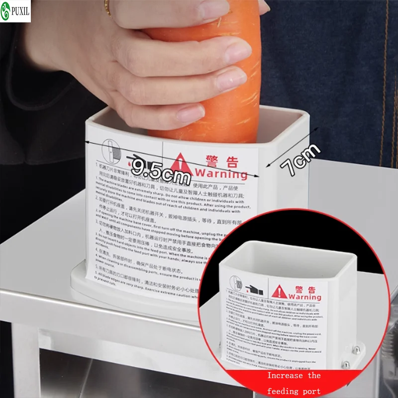 قطاعة خضروات كهربائية تجارية، قطاعة بطاطس من النوع المموج، قطاعة فواكه مدخل كبيرة أو محضر طعام مقطع، شفرة مكونة من 6 قطع