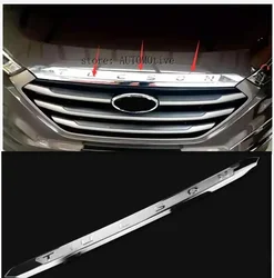 FIT FOR 2015 20162017 2018 FOR HYUNDAI TUCSON CHROME FRONT HOOD BONNET GRILL LIP MOLDING COVER TRIM BAR GARNISH MESH