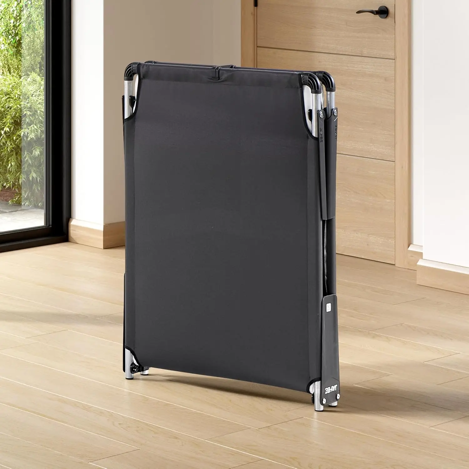 Lit pliant Jay-Be avec matelas confort - Simple, noir