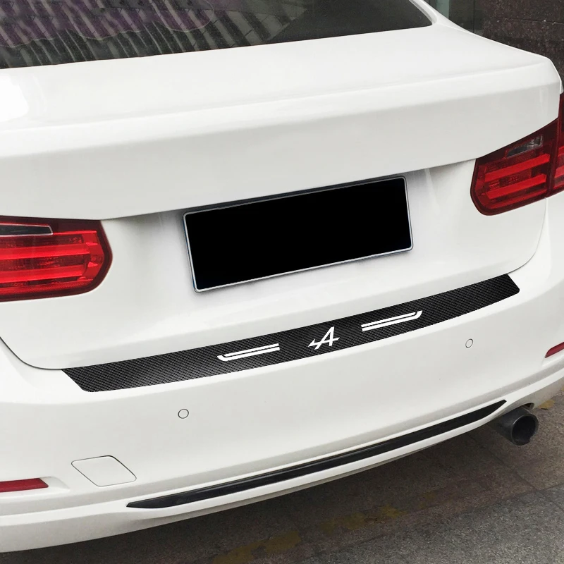 Carbon Fiber Car Door Pedal Strips For Renault A Alpine Threshold Protective Tape Trunk Sill Bumper Anti-Scratch Guard Stickers