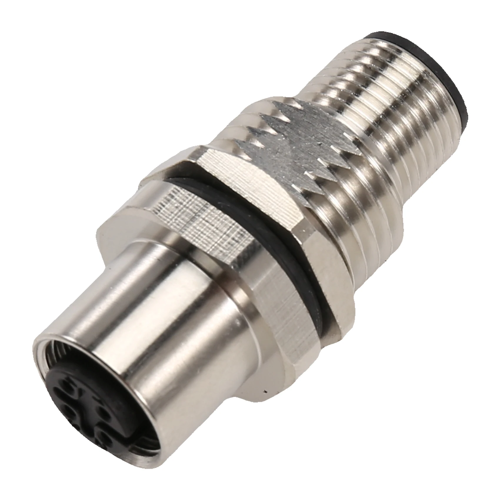 Male-to-Female Connector IP67 Panel Socket with Brass-Plated Housing -I-4 Brass-Plated Gold-Plated Pin Connector