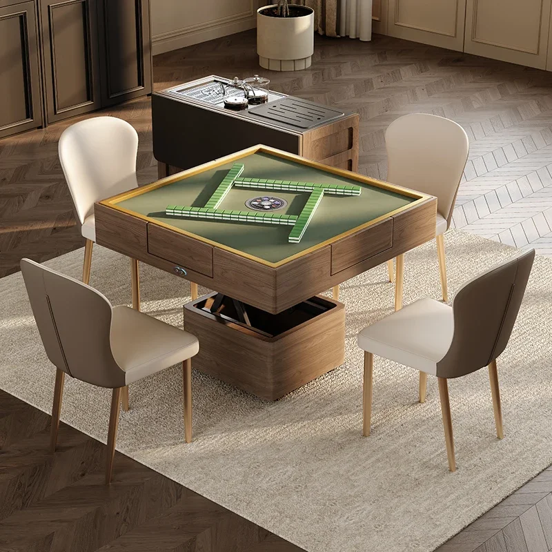 Mahjong table Lifting coffee table Folding dining  Tea  Side One-body dual-purpose household small apartment 2