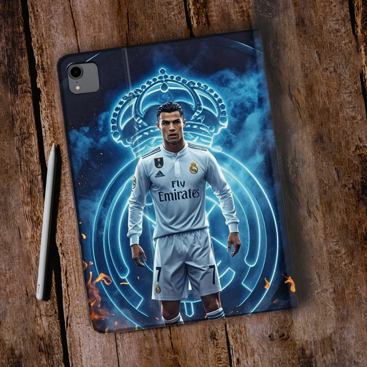 Football Superstar R-Ronaldo Case For iPad 10.2 7th 8th Air 1 2 3 Mini 2 3 5 Case Luxury Silicone For iPad Air 4 iPad Pro11 Case