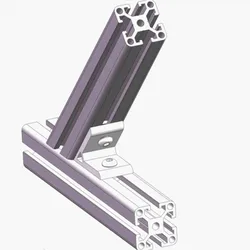 45 Degree Corner Angle Bracket Connection Joint For 2020 3030 4040 4545 60 Aluminum Profile 20 Series Silver or Black