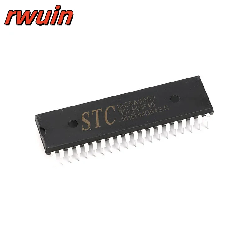 5Pcs/1pc STC12C5A60S2 60KB STC 12C5A60S2 STC12C5A60S2-35I-PDIP40 Multi-Serial 8051 Single-Chip Microcomputer ISP EEPROM IC