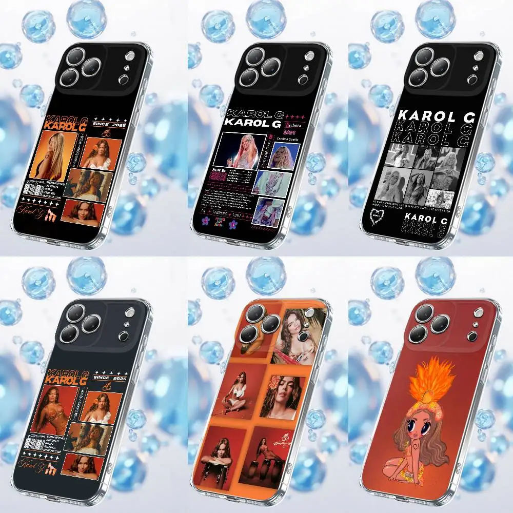 

K-Karol G Tropicoqueta Phone Case For iPhone 17,16,15,14,13,12,11 Plus,Pro,Max,Plus,E,Air,Mini Transparent Cover