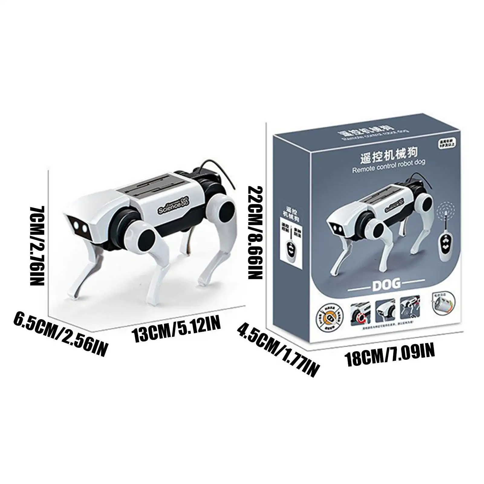 AI Dog Solar Interactive Educational Kit Robot Dog Toys For Adults Kids Boys Girls Birthday Holiday Parties