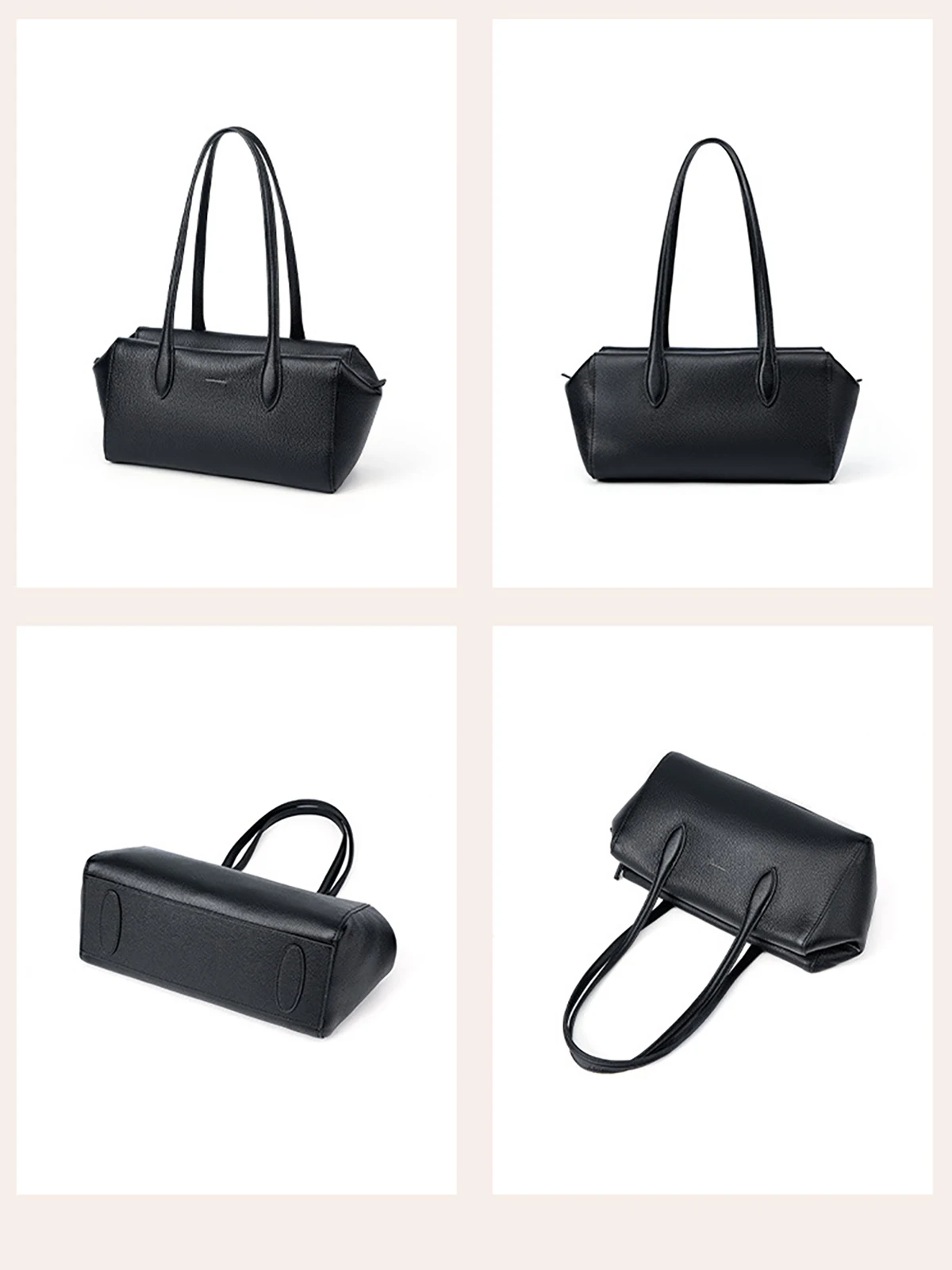 Genuine Leather Women Tote Bag Handbag Minimalist Shoulder Bag Top Grain Cowhide Vintage Casual Daily Fashion Purse