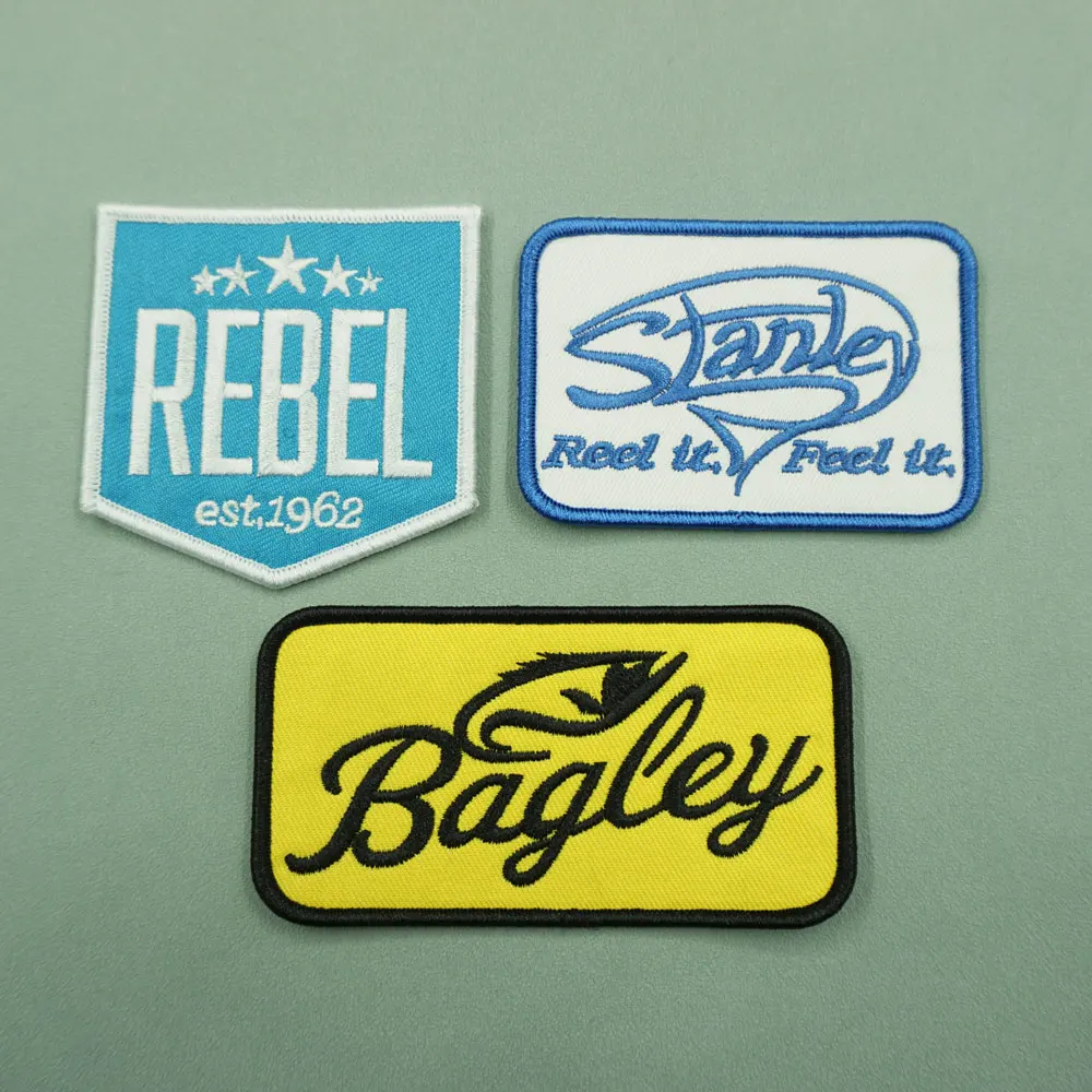 bait badge Embroidered Patches with Hook Backing for Clothes