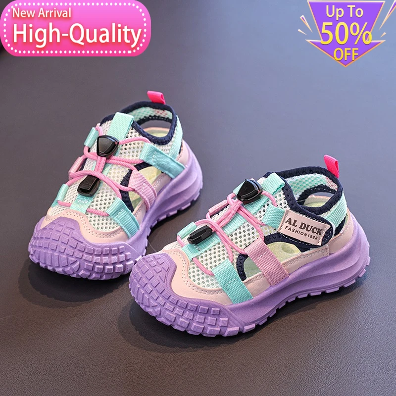 

Новые весенние дышащие сетчатые детские спортивные кроссовки: универсальные, простые, для бега, модные, с защитой стопы, повседневные