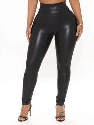 INDJXND-Legging moulant sexy punk noir taille haute, pantalon moulant, dos push-up commandé, longueur au rinçage, vêtements de sport, mode, livraison directe