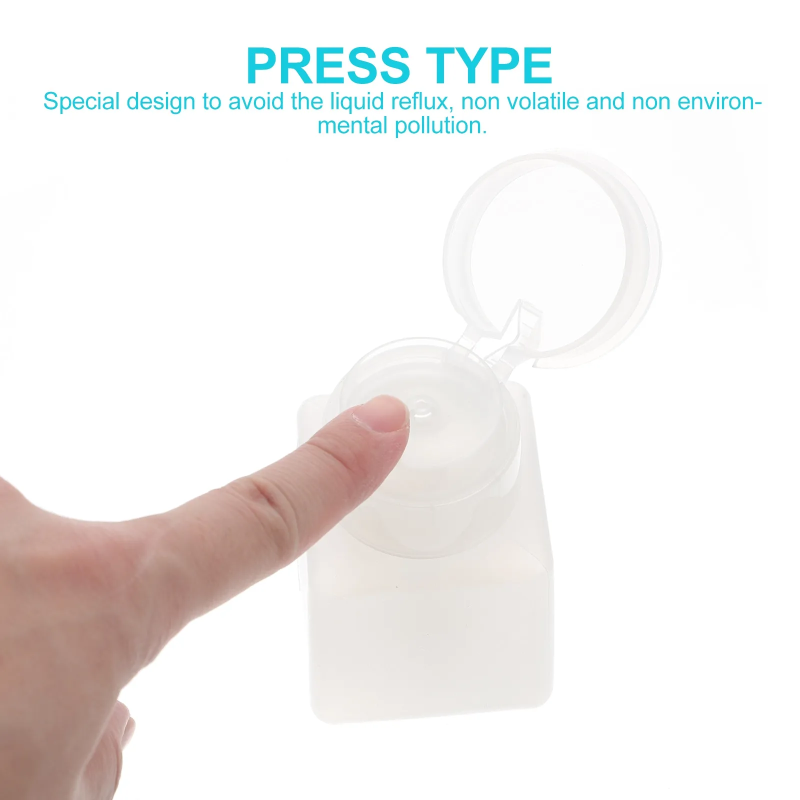 

2Pcs Press Alcohol Bottle Portable Leak-Proof Liquid Storage Mini Empty Dispenser Bottle for Laboratory Makeup Remover Skin