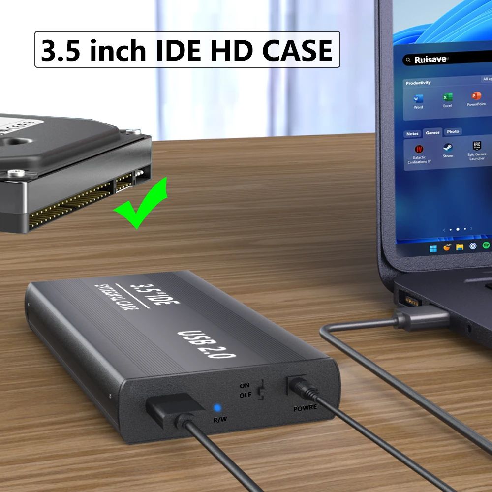 For 3.5 inch IDE HD 2.5inch HDD USB2.0 Hard Drive Disk 2.5
