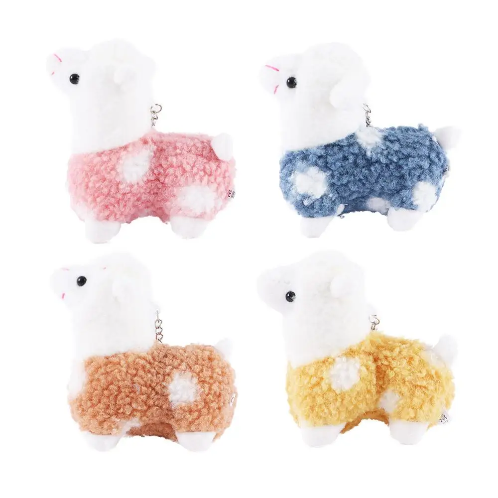 Door Car Key Horse Doll Ornaments Birthday Toy Plush Animals Keyrings Key Chain Doll Stuffed Toy Alpaca Plush Keychains