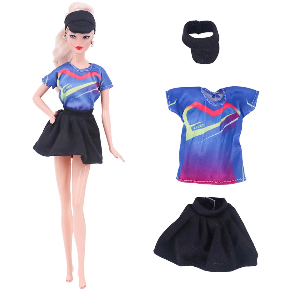 Fashion Doll Dress Beach Sportswear Skirt Casual Clothes Outfit For Barbis&BJD Doll Clothing Doll Accessories Toys For Girls