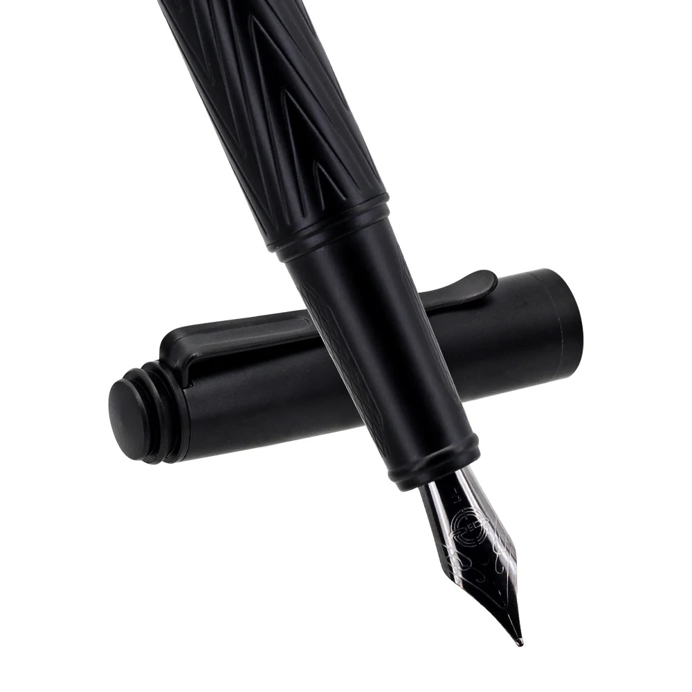 1 Stück hochwertiger Black Warrior Füllfederhalter, 0,5 mm Titan-Stiftspitze, Büro- und Schulbedarf, glatt schreibender Tintenstift, Schreibwaren – Detail 7