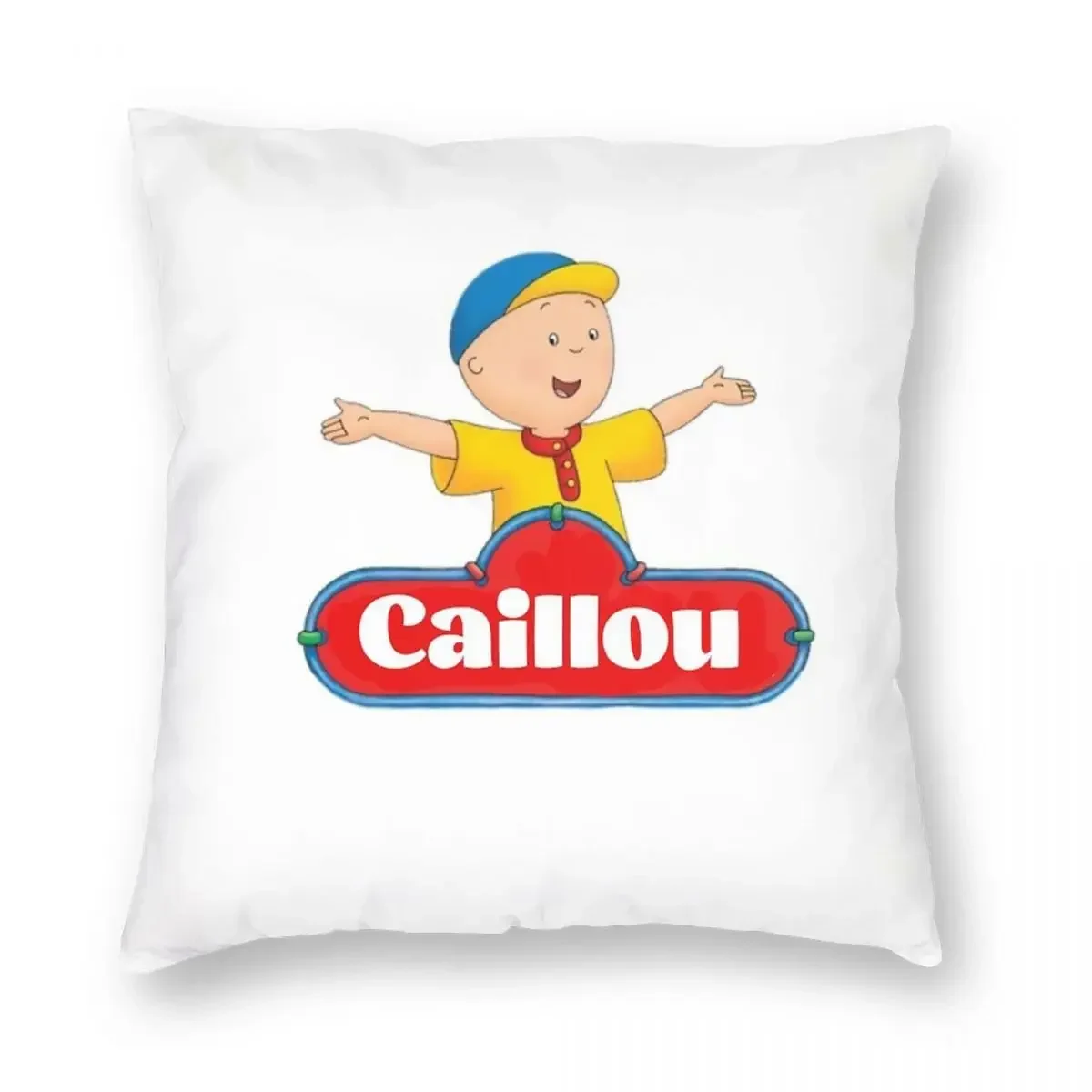 Caillou Kids Tv Square Pillowcase Polyester Linen Velvet Creative Zip Decorative Pillow Case Home Cushion Case 45x45