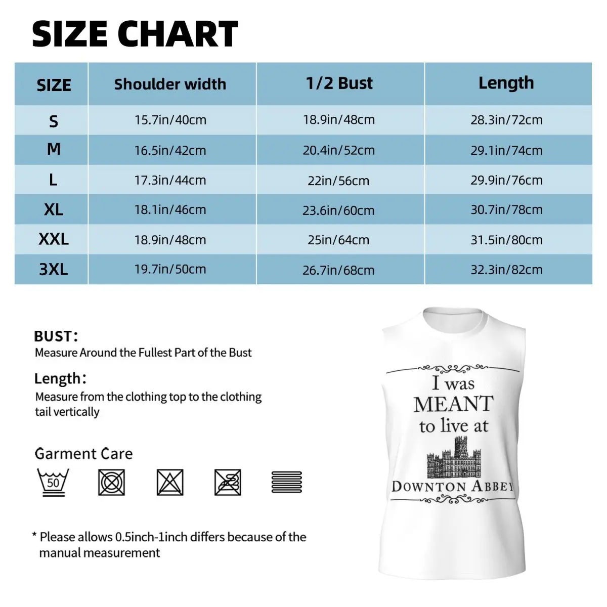 I Was Meant To Live At Downton Abbey Men Printed Sleeveless T-shirt Casual Hip Hop Street Style Beach Holiday Tank Tops