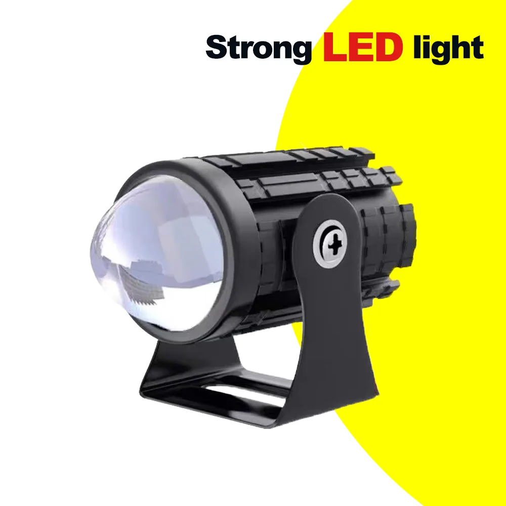 

2pcs Motorcycle Fog Light Spotlights Mini Projector Driving Lamp ATV Scooter Lens Dual Color 12V 24V LED Headlight