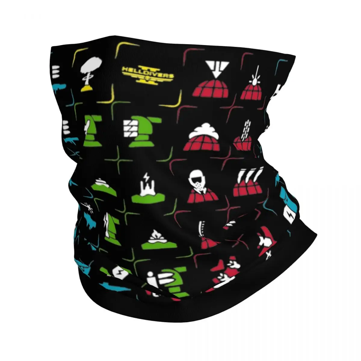 2023 New Helldivers Stratagem Icon Bandana Neck Gaiter Printed Helldivers 2 Video Game Face Scarf Multifunctional Scarf Fishing