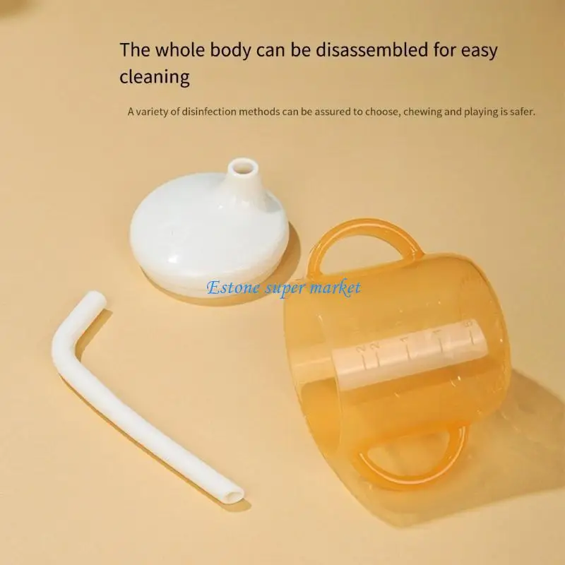 

090B Baby Learn to Drink Cup with Anti Leak Feature Soft Straw and Clear Scale 220ml