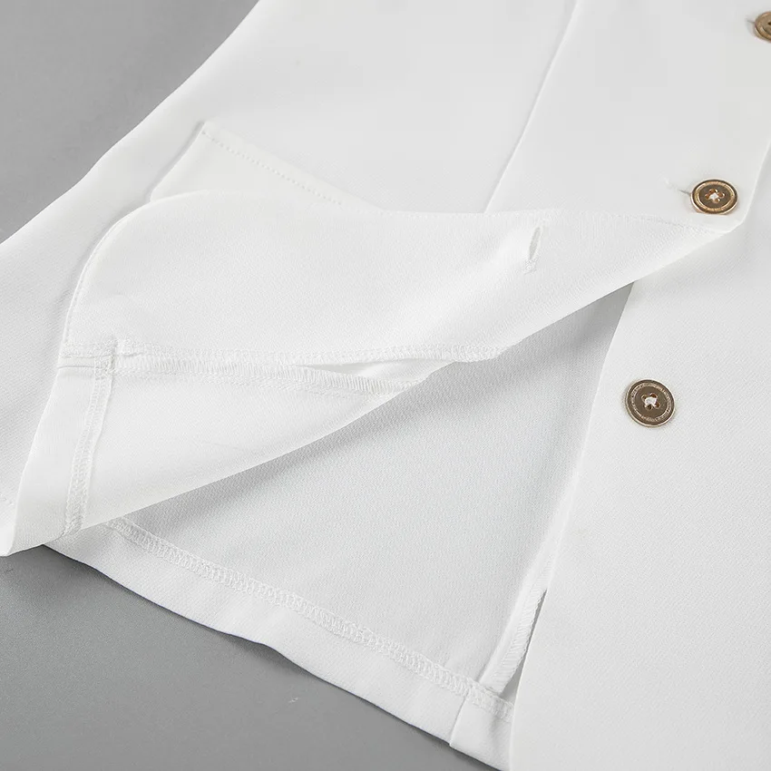 ZAROY 2025 جديد الصيف المرأة سترة قميص أنيق مكتب سيدة بلايز أنثى أكمام قميص أبيض الوقوف طوق الأبيض سليم تانك vrouw