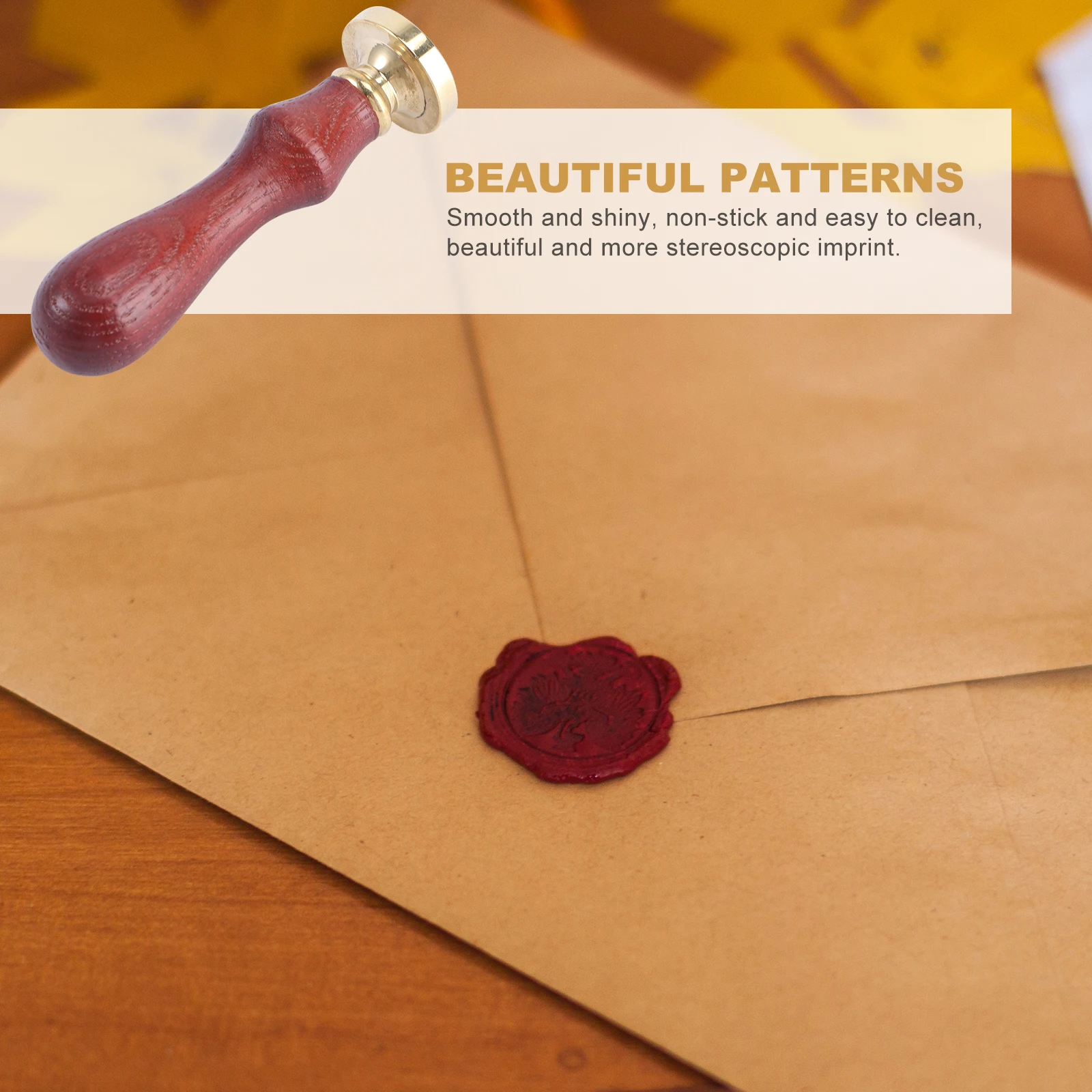 

Seal Stamp Copper Seal Stamp Vintage Wood Handle For Envelope Invitation Letter Scrapbook Diary Card Decor