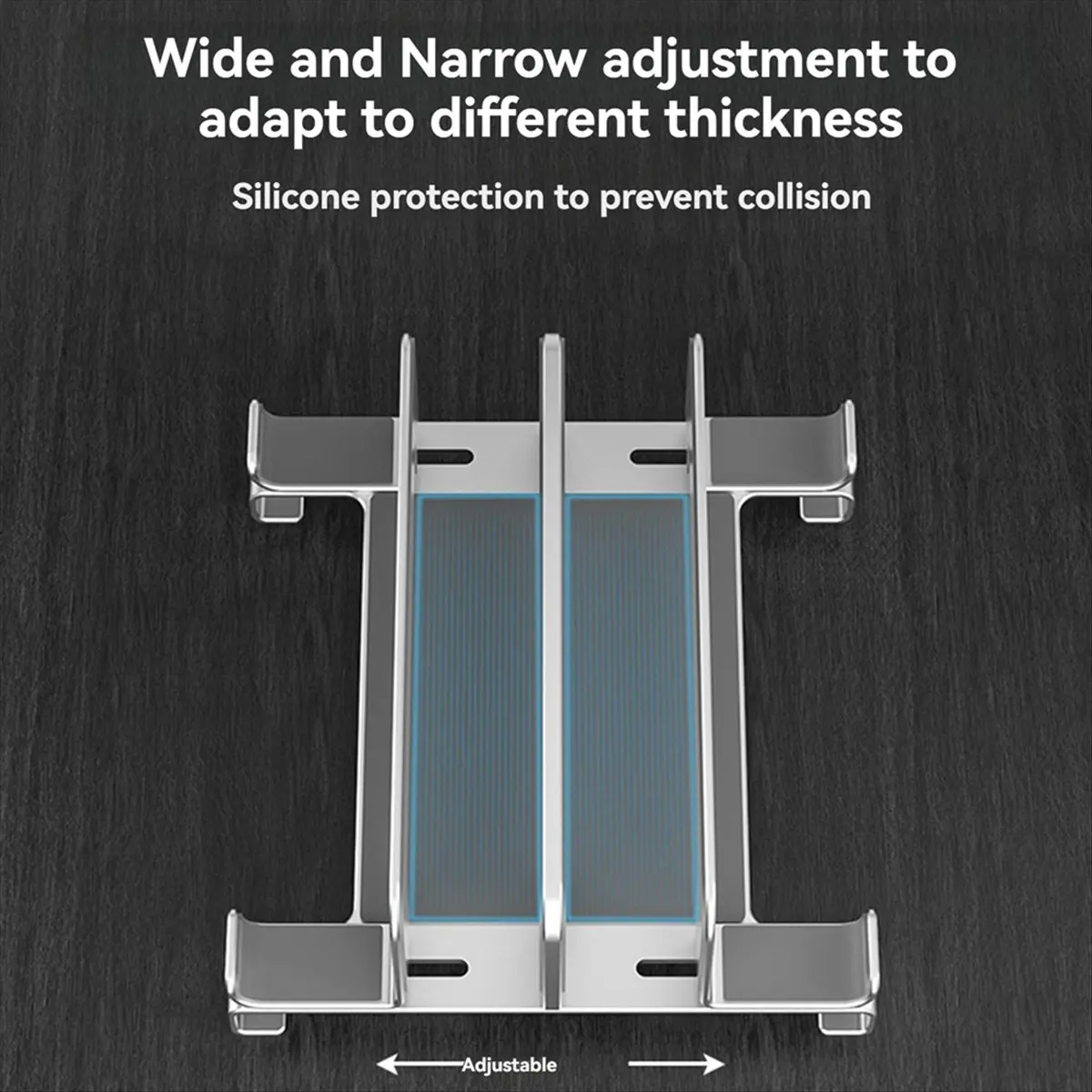 super-offerta-supporto-per-laptop-regolabile-verticale-da-scrivania-dock-per-notebook-salvaspazio-3-in-1-supporto-per-computer-grigio