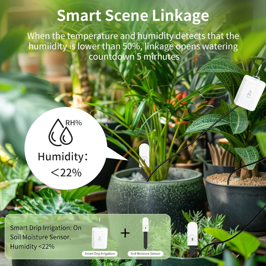 Zigbee Soil Moisture Sensor Thermometer Hygrometer Smart Soil Tester Plant Monitor Support Smart Life Zigbee2MQTT Home Assistant