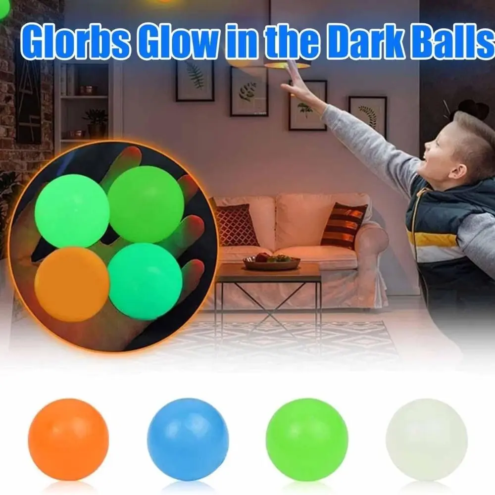 

Шарики Target Glorbs, светящиеся в темноте игрушки для снятия стресса, светящийся липкий шарик, декомпрессионный шарик, липкие потолочные шары