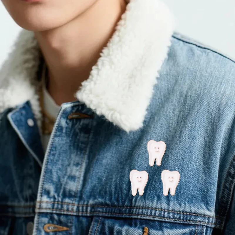 

5 шт., медицинская брошь, коллекция мультяшных зубов, ювелирные изделия, подарки для детей, забавный стоматолог, милый значок на зуб, форма зубов