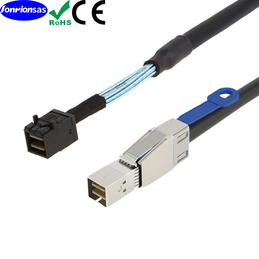 SFF-8644 to SFF-8643 Mini SAS HD Hybrid Cable, 12Gbps SAS 3.0 Adapter for RAID/Data Center/Workstation/Desktop 0.5M/1M/2M