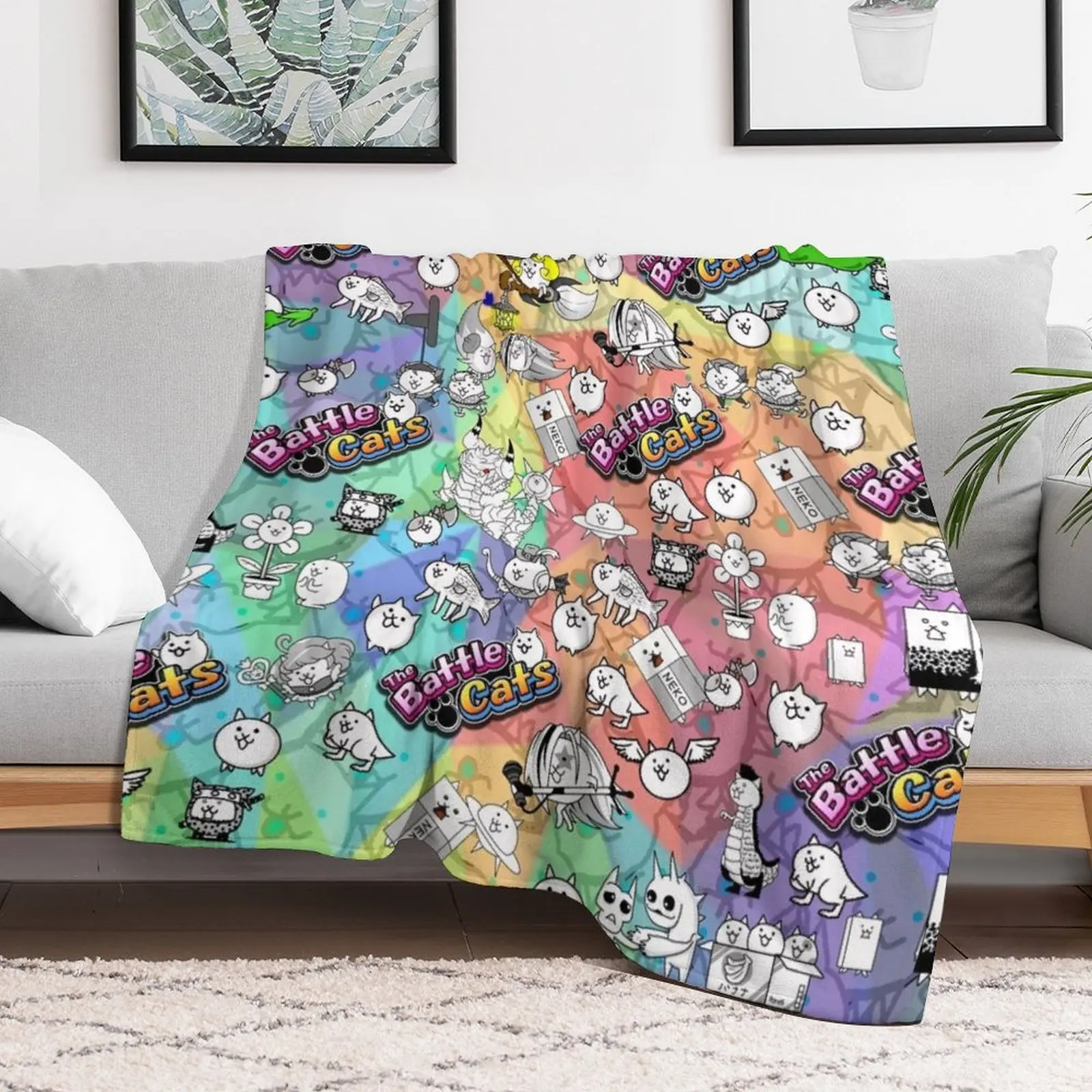 Battle Cats Throw Blanket