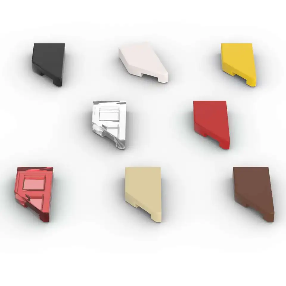 MOC 10PCS 45° Angle Cut Wedge Right 5092 Modified 1x2  Building Blocks Kit Tile Bricks Particle DIY Toys Children Birthday Gifts