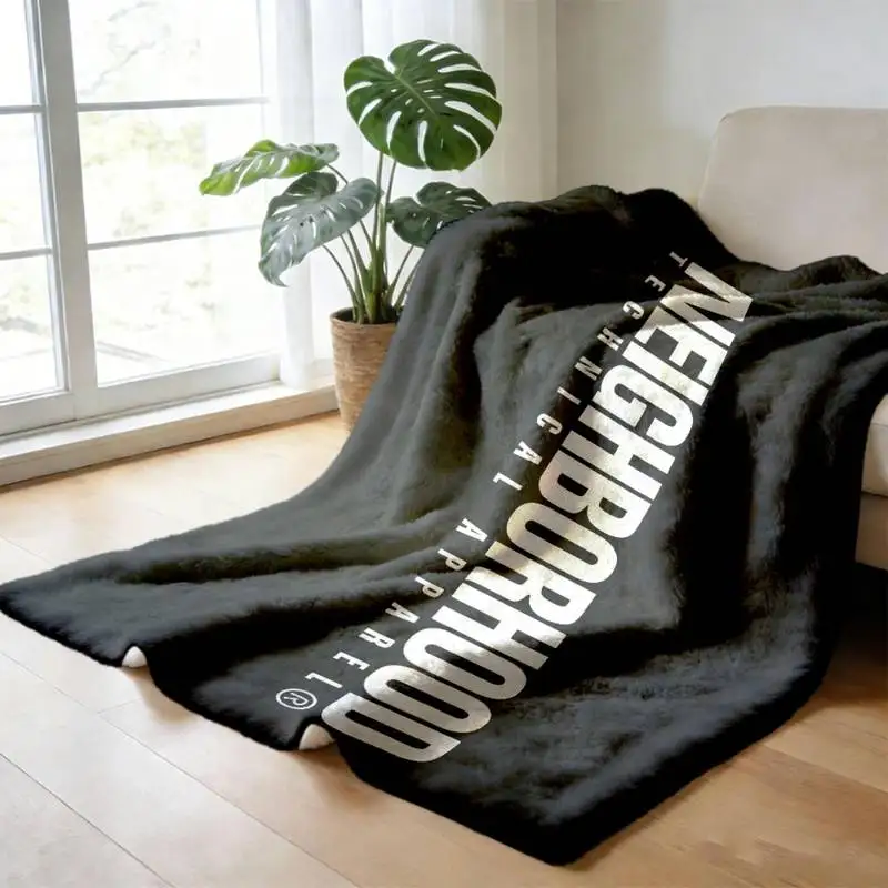 

Neighborhood Technical Apparel Throw Blanket, Soft Cozy Fleece Blanket for Couch Sofa Bed, Streetwear & Urban Style Gift