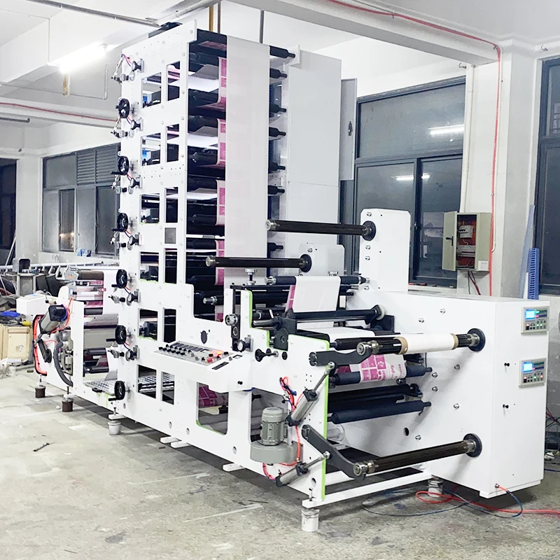 Customized Label Flexo Printing Machine With UV Curing, Slitting And Rewinding For Stickers & Tapes