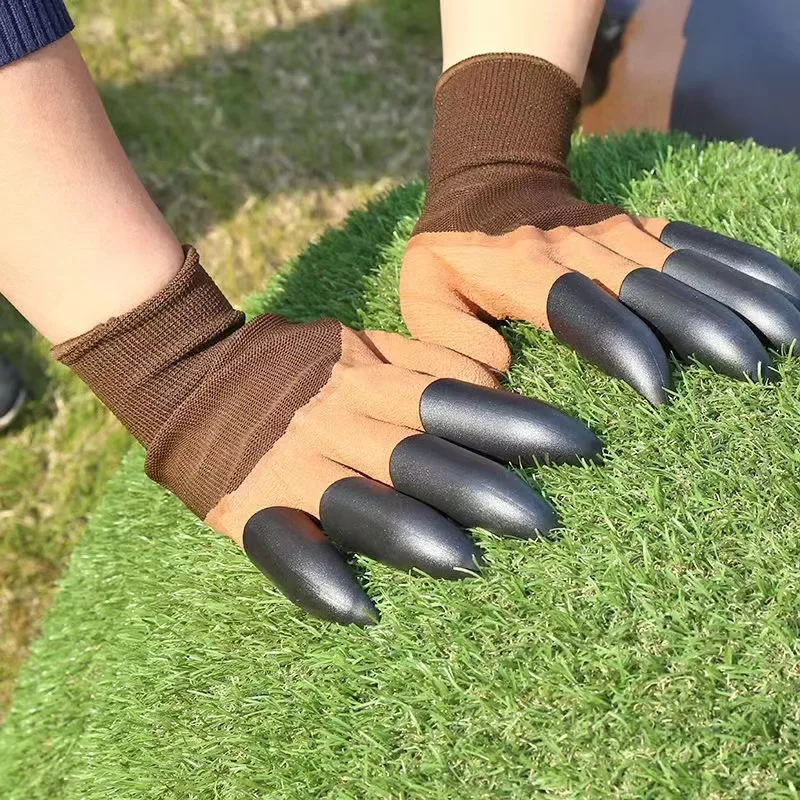 Waterproof Anti-thorn Gardening Gloves With Claw Fingers Wear Resistant Digging Weeding Safety Protective Hand Gear
